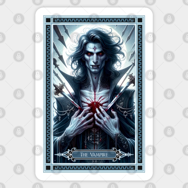 The Vampire Tarot Card Sticker by HolidayBug